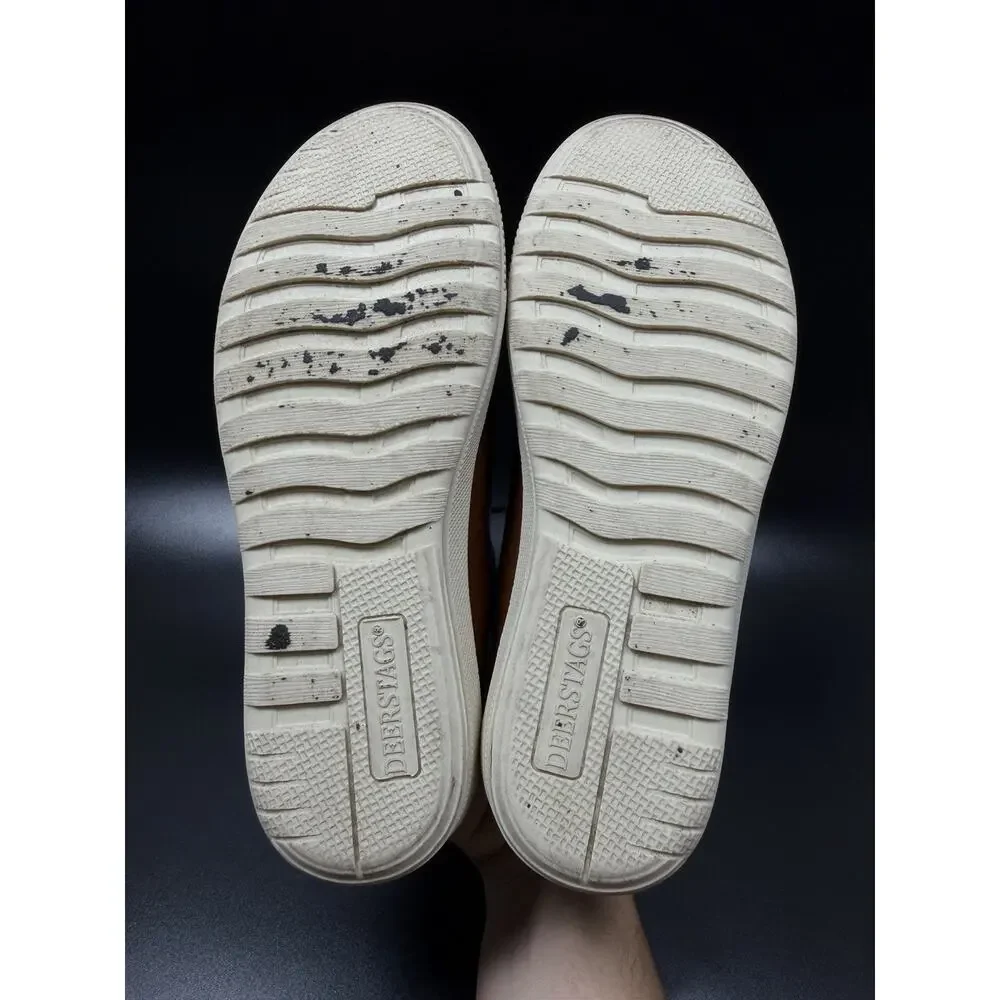 Deer Stags Kane boys' Fashion Sneakers in Dark Tan Faux Leather size 6.5 Big kid